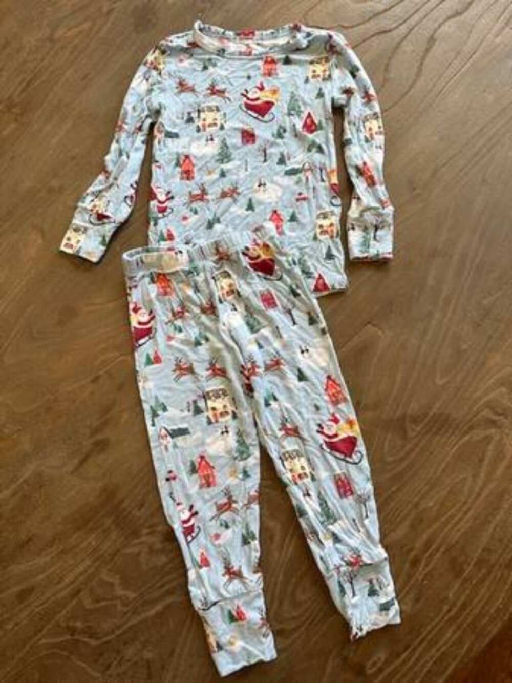 Posh Peanut Bamboo Christmas 2 piece PJ Set - size 2T